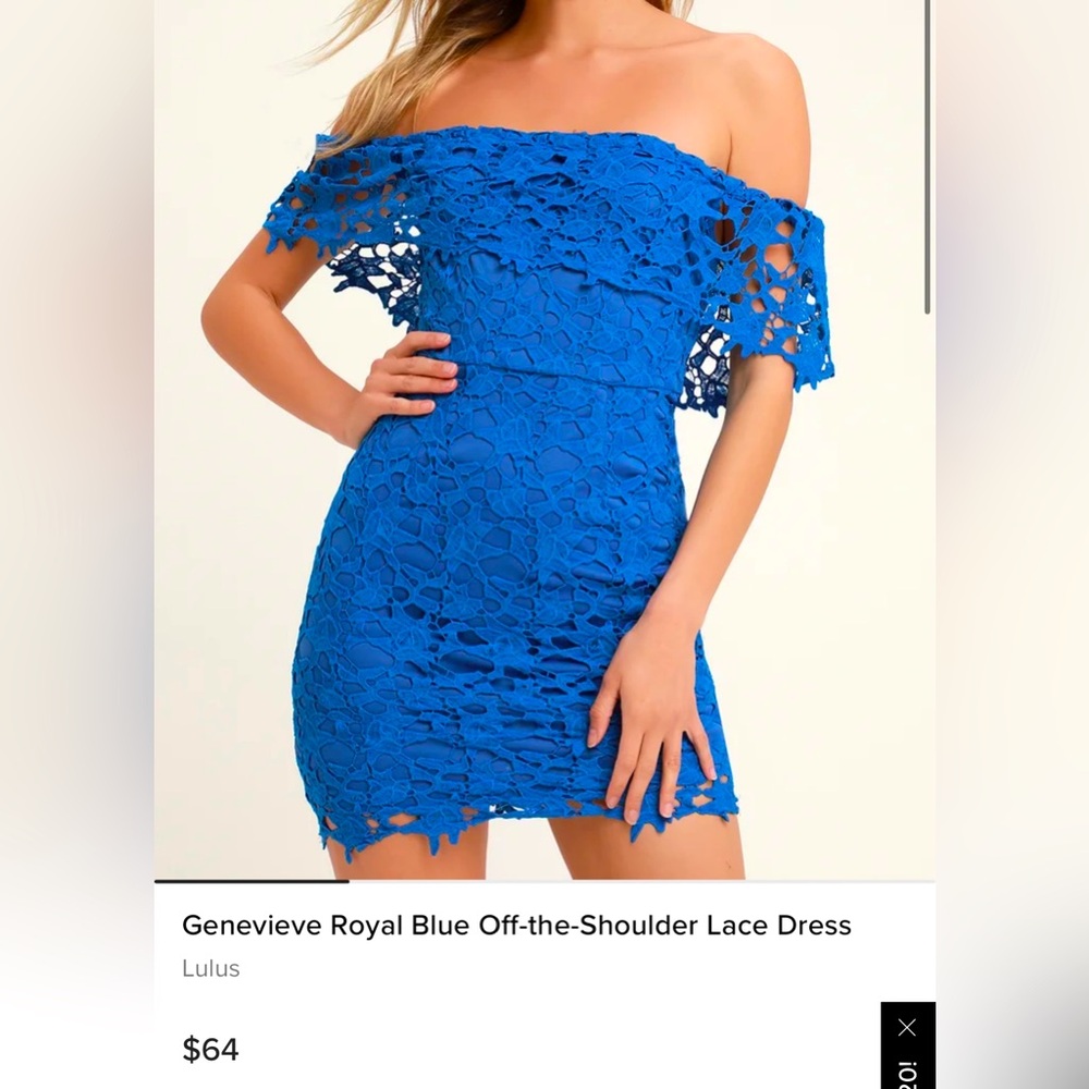 Off the shoulder lace dress